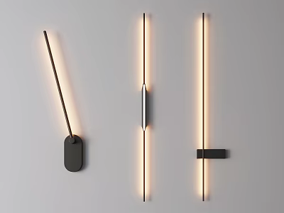 Modern Wall Lamps With Various Linear Designs And LED Lighting Features 3d model