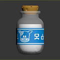Decorative Ornament White Bottle Featuring Blue Whale Pattern And Yellow Perforated Cap