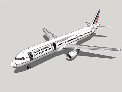 modern aircraft aviation 3d model