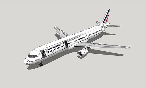 modern aircraft aviation 3d model