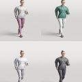 Character Foreigner Running Posture Person Sports Woman Female 3d model