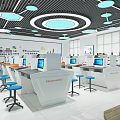 Modern Laboratory Experimental Classroom 3d model