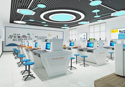 Modern Laboratory Experimental Classroom 3d model