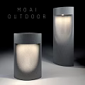 Outdoor Lights With Concrete Cylindrical Design And Bright Light Emission For Outdoor Use