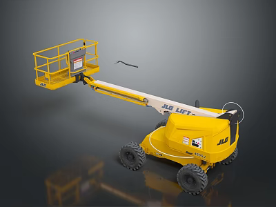 JLG LIFT Mobile Aerial Work Platform With Extendable Boom And Yellow Work Platform 3d model