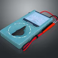 Light Blue Analog Multimeter With Red Black Test Leads And Dial
