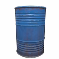Industrial Equipment Blue Ribbed Steel Barrel For Durable Storage And Transport