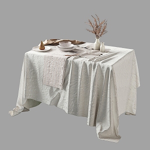 Modern Tablecloth Set 3d model