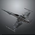 Futuristic Interstellar Starfighter With Detailed Aerospace Structure For Cosmic Exploration 3d model