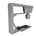Industrial Mechanical Metal Bracket Design With Fixed Base And Components