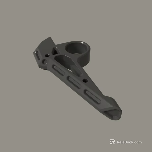 Metal Mechanical Component With Holes And Grooves 3D Engineering Design 3d model 