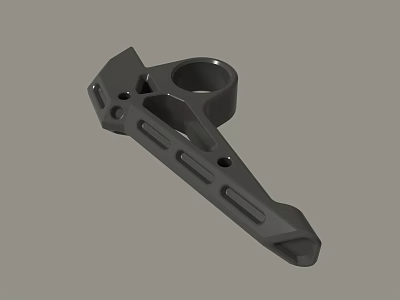 Metal Mechanical Component With Holes And Grooves 3D Engineering Design 3d model