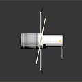 Detailed 3D Rendered Satellite With Solar Panels And Metallic Cylindrical Body Structure