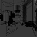 Modern Clothing Store Interior With Clothing Racks Mannequins And Display Shelves