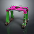 Heavy Duty Functional Vehicle With Green Tracks And Pink Top Frame Structure