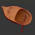 Handcrafted Wooden Leaf Shaped Decorative Storage Container With Natural Texture For Household Items