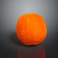 Fresh Vibrant Orange Fruit On Black Surface With Clear Reflection