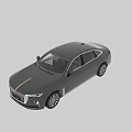 Black Luxury Sedan With Sleek Body Lines Front Grille And Alloy Wheels