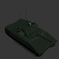 Modern Military Armored Tank With Turret Gun Barrel Tracks And Antennas