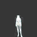 Armored Woman in Leather Combat Gear Standing Against Dark Background