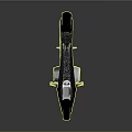 Sleek Futuristic Motorcycle Featuring Carbon Fiber Body Silver Engine And Black Wheels
