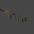 Pistols and submachine rifles 3d model