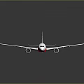 Qantas Aerospace Airplane Model With White Fuselage Red Tail Fin And Wings