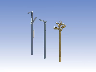 Modern And Decorative Street Lamps With Different Designs For Urban Areas 3d model