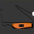 Orange Handheld Hair Dryer With Modern Design And Power Cord