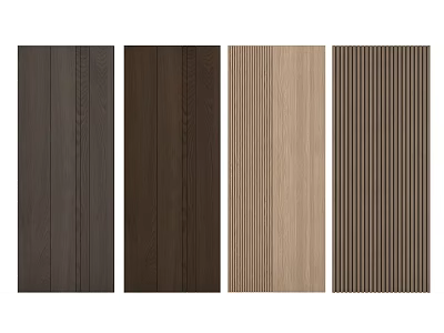 Wooden Wall Panels With Various Colors Wood Grain And Vertical Stripes 3d model