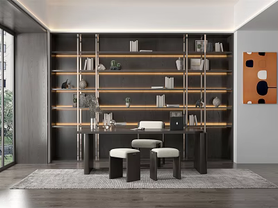 Modern Study Home Study 3d model