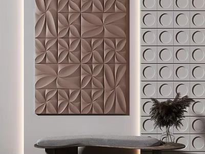 Modern Wall Decorative Painting 3d model