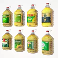 Assorted Vegetable Cooking Oil Large Bottles With Various Brand Labels And Packaging