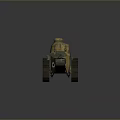 Vintage Military Tank Vehicle With Metal Tracks Turret And Camouflage Paint Finish
