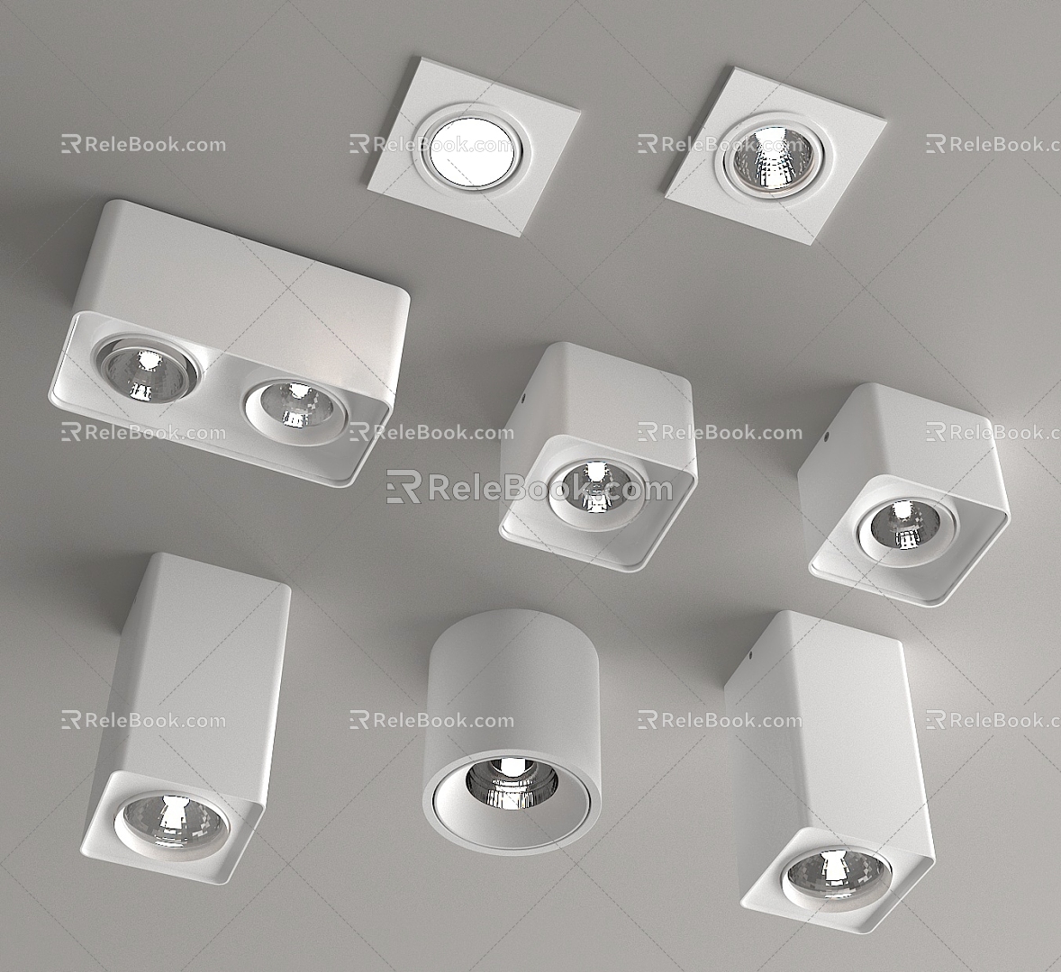 Modern downlight spotlight open-mounted downlight recessed downlight spotlight 3d model