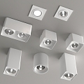 Modern downlight spotlight open-mounted downlight recessed downlight spotlight 3d model