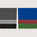 Color steel tile iron tile iron tile canopy fence color steel plate profiled tile canopy tile foam board 3d model