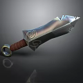 Fantasy Style Weapon With Metal Blade Brown Handle And Sharp Edges