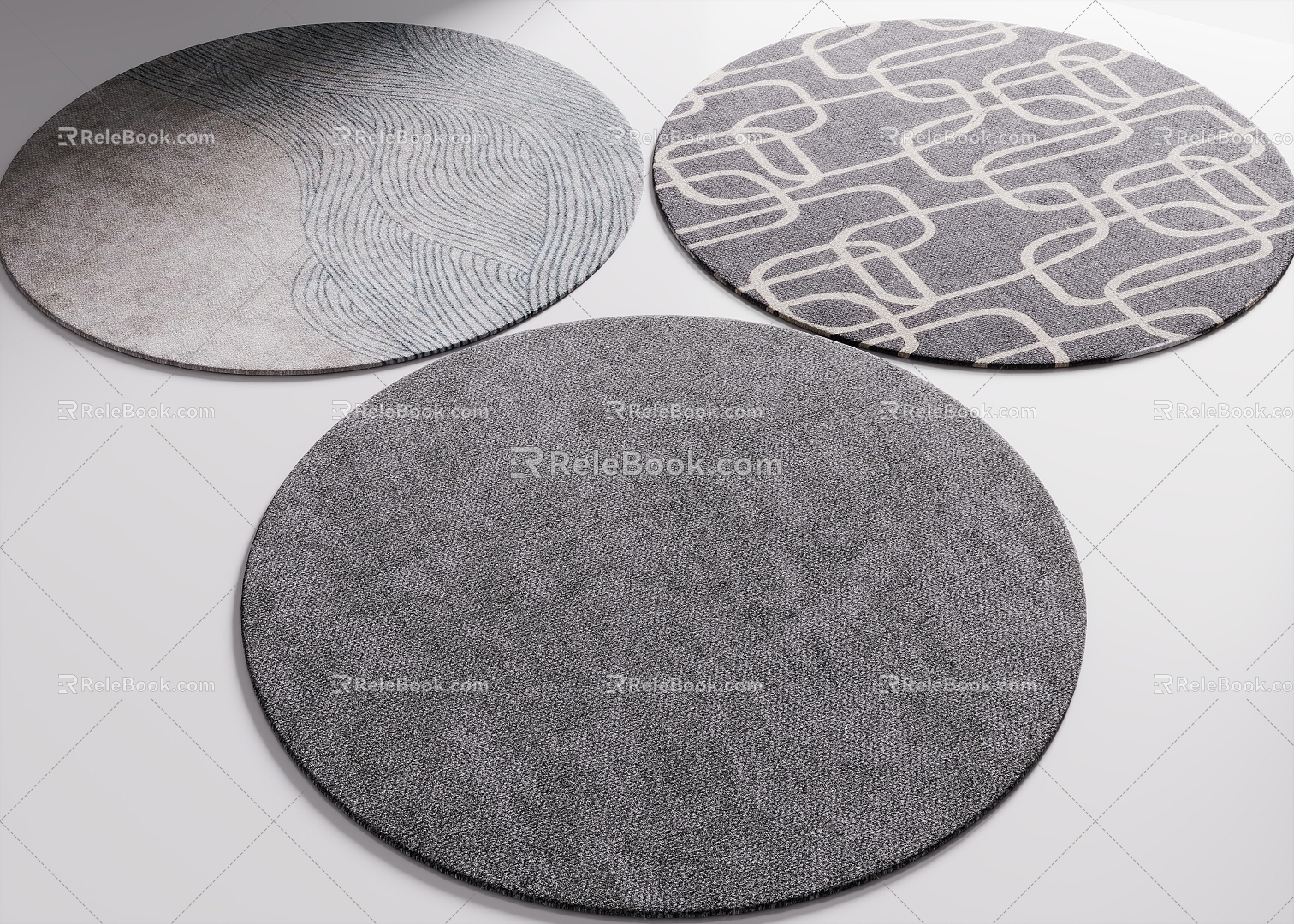 Round carpet carpet 3d model