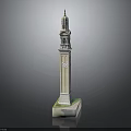 Tall Clock Tower Building With Square Base And Spire Top Structure