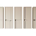 Modern Swing Doors With Different Panel Designs And Light Color For Home Interior Use 3d model