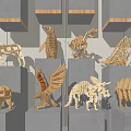 Modern Building Blocks Jigsaw Puzzle Ornaments 3d model