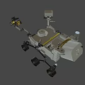 Lunar Surface Exploration Rover With Mechanical Arm Camera And Wheels