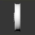 Premium Silver Metal Tire Rim With Holes Design And Reflective Finish On Dark Background