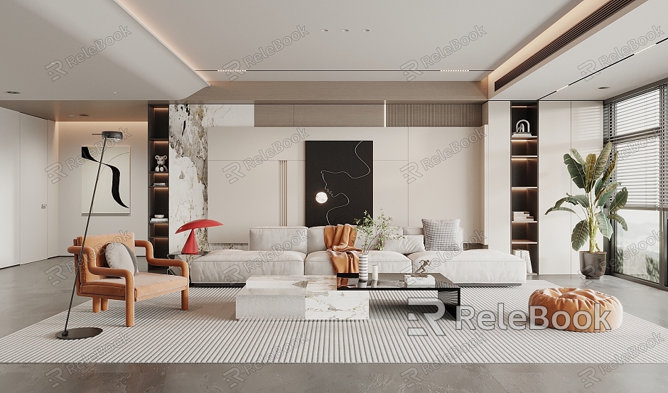 modern living room model