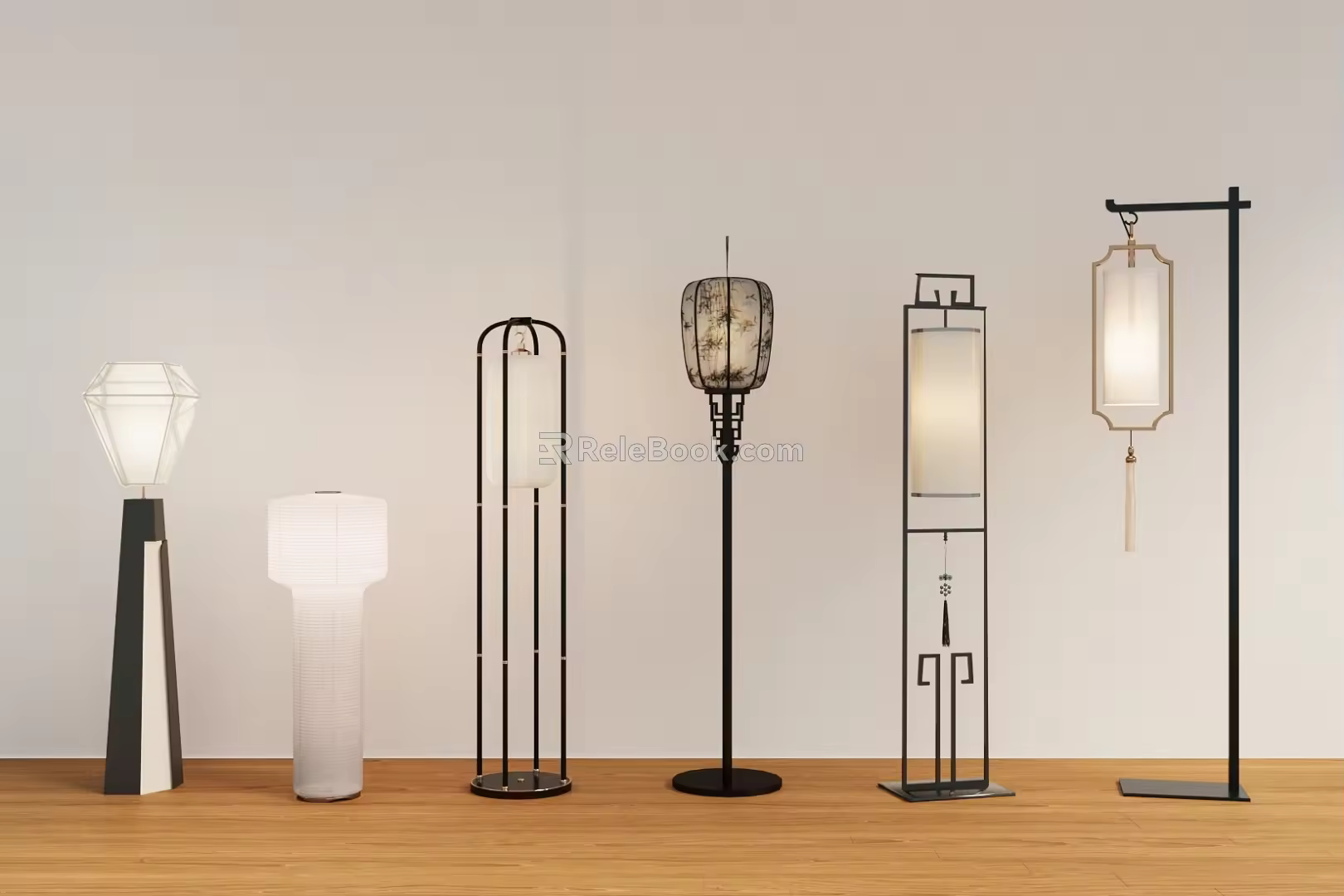 New Chinese Style Floor Lamp Ancient Style Floor Lamp Simple Floor Lamp Wall Corner Lamp Chinese Style Floor Lamp Fishing Lamp 3d model