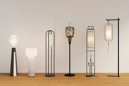 New Chinese Style Floor Lamp Ancient Style Floor Lamp Simple Floor Lamp Wall Corner Lamp Chinese Style Floor Lamp Fishing Lamp 3d model