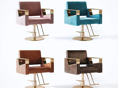 Modern Massage Chairs With Multiple Colors And Stylish Metal Frame 3d model