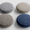 Round Soft Decorative Cushions In Beige Gray And Blue Colors For Home Decor Use
