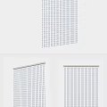 Simple Modern Curtains With Vertical Blinds Design And Light Color For Home Windows 3d model